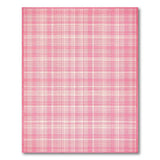 Geometric Modern Pink White Gingham Check Area Rug