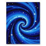 Cosmic Blue Galaxy Swirl Area Rug