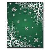 Emerald Green Snowflake Leaf Area Rug