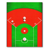 Pixelated Baseball Diamond Area Rug