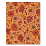 Vintage Orange Poppy Sunflower Floral Rug