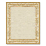 Beige Traditional Persian Rug with Ornate Gold Border