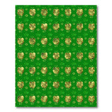 Multi-color and Patterns Golden Shamrock Emerald Green Area Rug