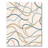 Abstract Wavy Lines Area Rug