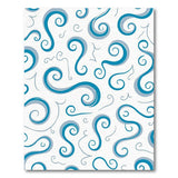 Blue Teal Swirl Abstract Blue and Teal Area Rug