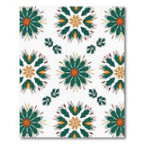 Vibrant Green Tribal Floral Area Rug