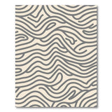 Fluid Grey Abstract Wave Area Rug
