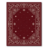 Elegant Red Ornate Border Area Rug