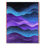 Purple Mountain Wave Geometric Area Rug