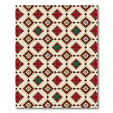 Persian Red Diamond Floral Area Rug