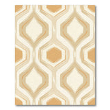 Beige Geometric Hexagon Area Rug
