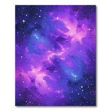 Cosmic Purple Nebula Galaxy Area Rug