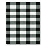 Rustic Farmhouse Black and White Black White Gingham Check Area Rug