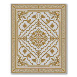 Intricate Gold Persian Medallion Area Rug
