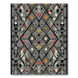 Bold Geometric Diamond Multi-Color Area Rug