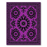 Ornate Purple Persian Floral Medallion Rug