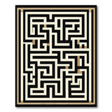 ODIKA Modern Abstract Maze Washable Area Rug - Low Pile Non-Slip Contemporary Decor