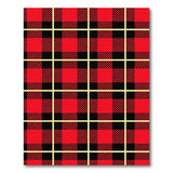 Bold Red Black Plaid Rustic Farmhouse Rug