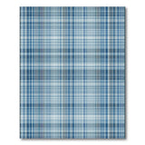 Geometric Modern Blue and Teal Navy Blue Plaid Geometric Area Rug