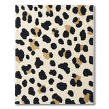 Cream Leopard Print Area Rug with Black Spots