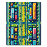 Vibrant Top-Down Urban Avenue Area Rug