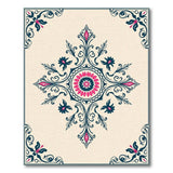 Multi-color and Patterns Ornate Pink Medallion Persian Area Rug