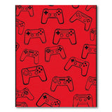 Red Gaming Controller Pattern Area Rug