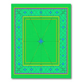 Emerald Green Starburst Geometric Area Rug