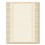 Beige Plaid Grid Geometric Area Rug
