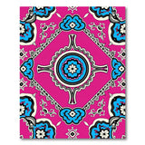Traditional Persian Vibrant Pink Persian Floral Medallion Rug