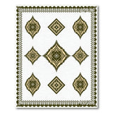 Ornate Beige Diamond Star Persian Rug