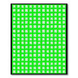 Vibrant Green Clover Shamrock Area Rug