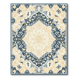 Navy and Ivory Traditional Persian Area Rug