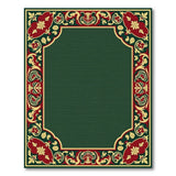 Multi-color and Patterns Ornate Green Persian Border Area Rug