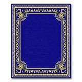 Navy Blue Art Deco Gold Border Area Rug