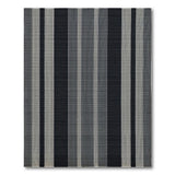 Geometric Modern Bold Black White Vertical Stripe Woven Rug