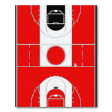Red Basketball Court Area Rug