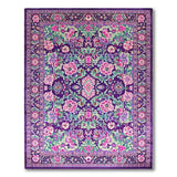 Vibrant Purple Floral Persian Area Rug
