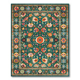 Traditional Persian Vibrant Multi-Color Persian Floral Area Rug