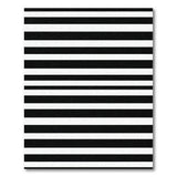 ODIKA Modern Black & White Striped Washable Area Rug, Non-Slip Low Pile Rug