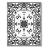 Ornate Black White Traditional Persian Rug