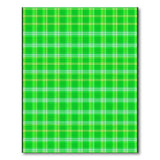 Vibrant Green Plaid Check Area Rug