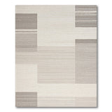 Beige Grey Geometric Block Area Rug