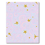 Dreamy Pastel Swirl Gold Starfish Area Rug
