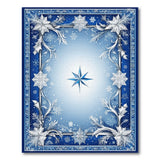 Blue Snowflake Star Area Rug