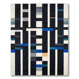 Blue and Teal Bold Geometric Blue Teal Area Rug