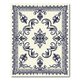 Ornate Navy Blue Persian Floral Area Rug