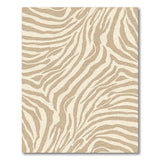 Beige Wavy Zebra Abstract Area Rug