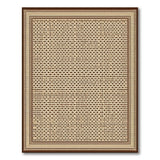 Geometric Modern Brown and Tan Brown Tan Geometric Lattice Area Rug