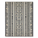 Black and White Heritage Tribal Black White Geometric Heritage Tribal Rug